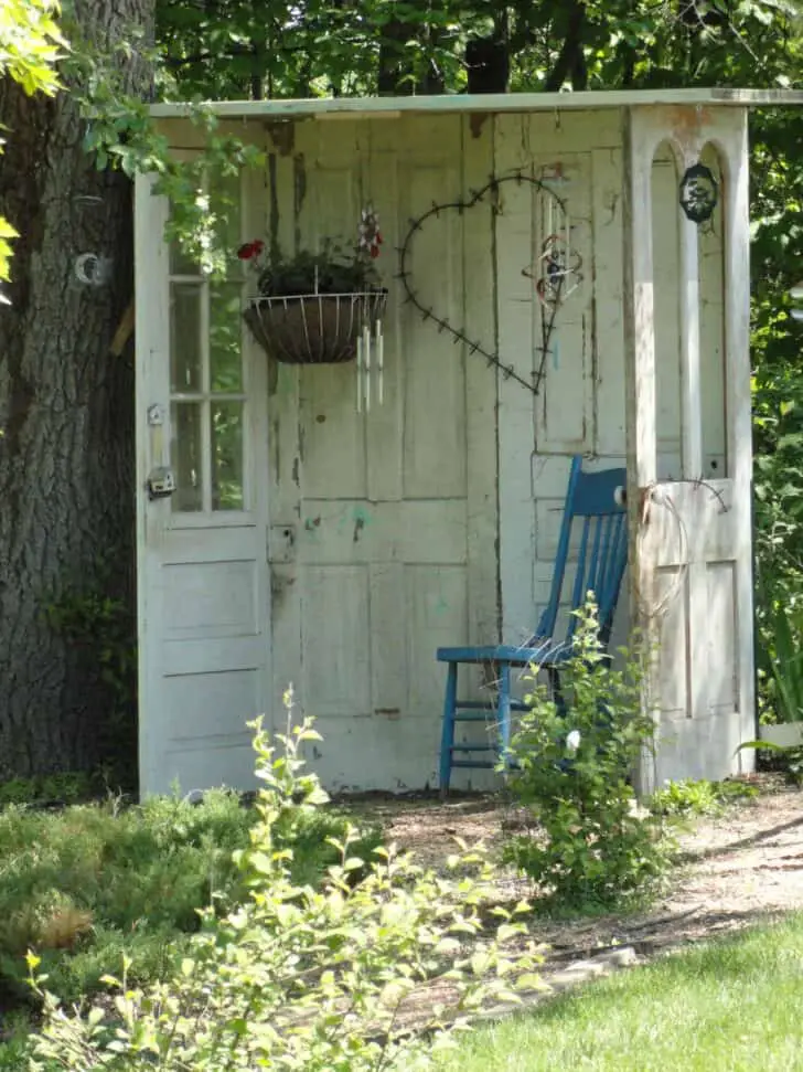 Garden Shed Made of Old Doors | Garden Ideas | 1001 Gardens