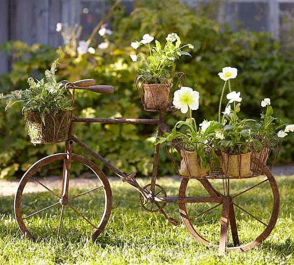 Bicycle Planter Turn your old bike into an original garden decoration in decoration 2  with reused repurposed planter garden decoration bike 