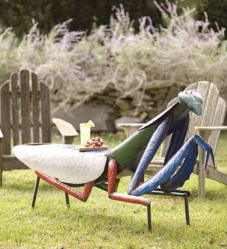 ... > Handmade Recycled Metal Giant Praying Mantis Garden Art Sculpture