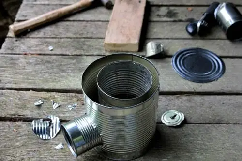 rocket stove 5 500x333 DIY : tin can portable rocket stove in travel  with stove DIY camping 