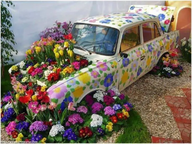 Car Flowers Garden 9 - Garden Decor