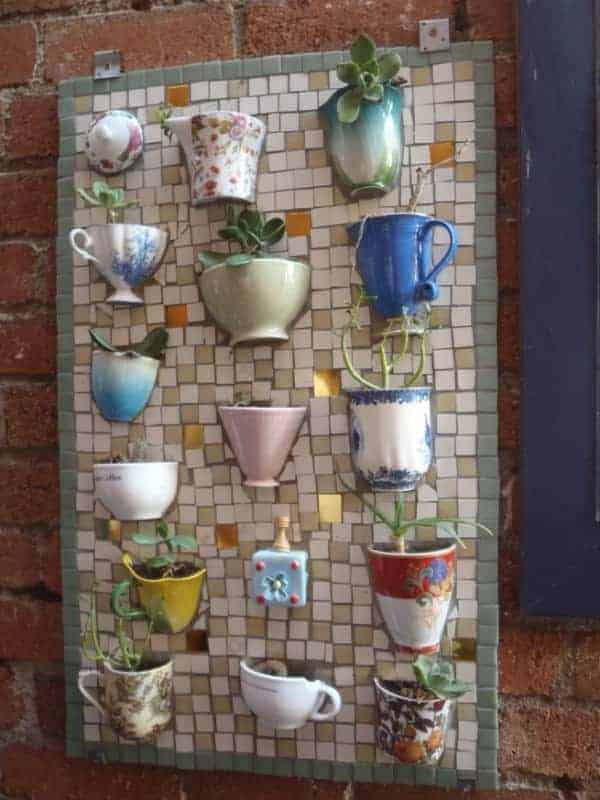 Teacups and Coffee Mugs Upcycled Into Mosaic Board 16 - Summer & Tree Houses