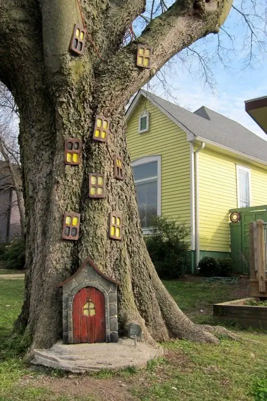 Elf House On A Tree 1 - Bird Feeders & Houses