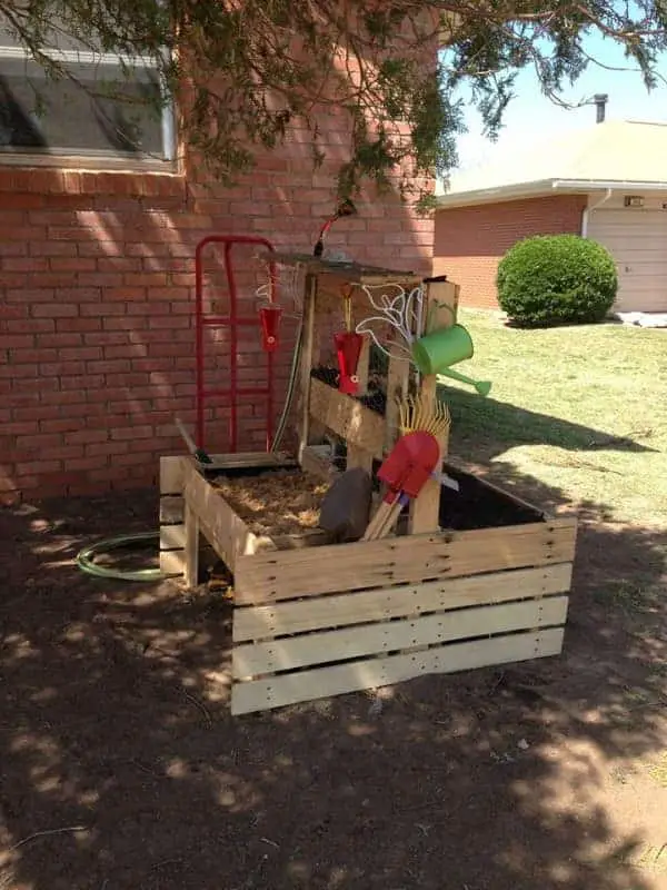 Pallet Planter and Sandbox 6 - Flowers & Plants