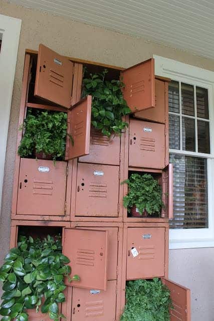 vintage lockers planter