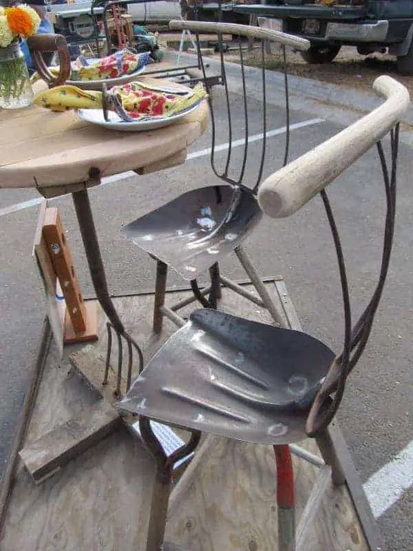 Chairs and Table from Old Tools 3 - Patio & Outdoor Furniture