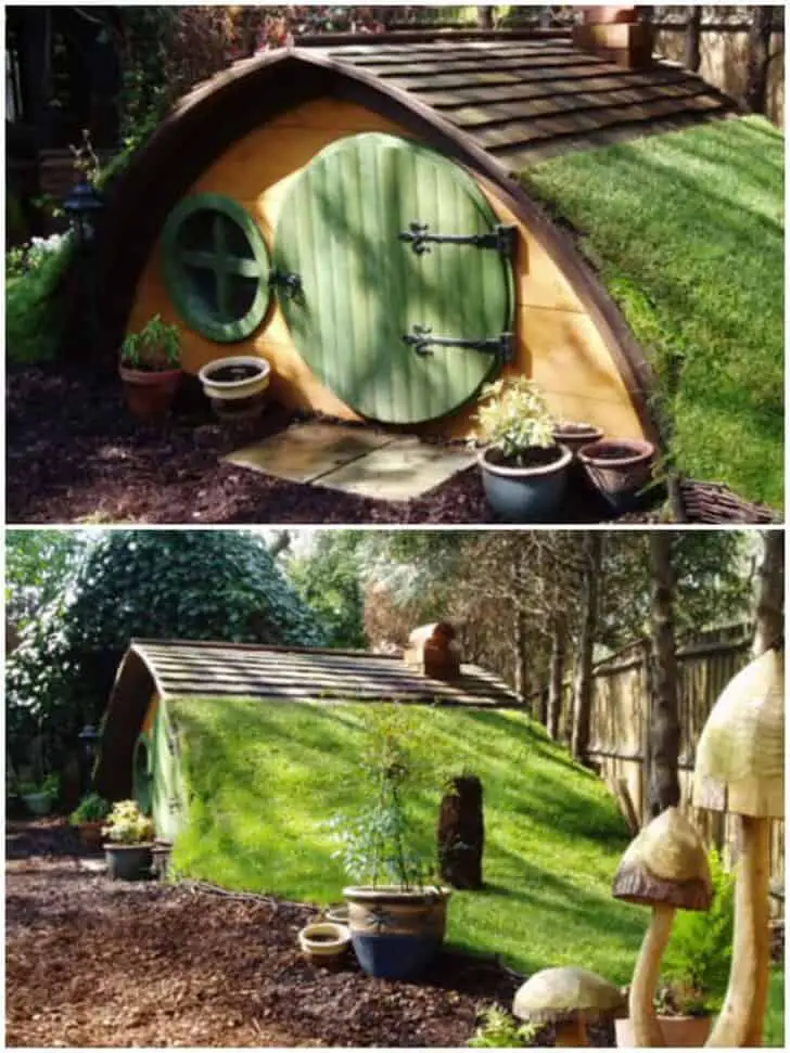 Cute Hobbit House Kit in Garden 16 - treehouse