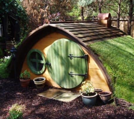 Cute Hobbit House Kit in Garden - 1001 Gardens