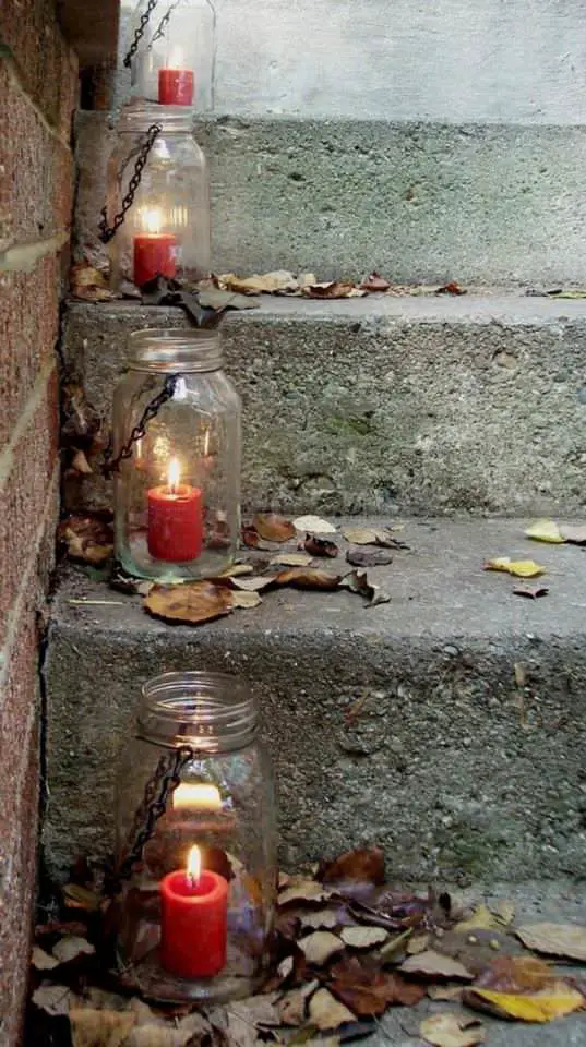 Candle Lights from Mason Jars 6 - Outdoor Lighting