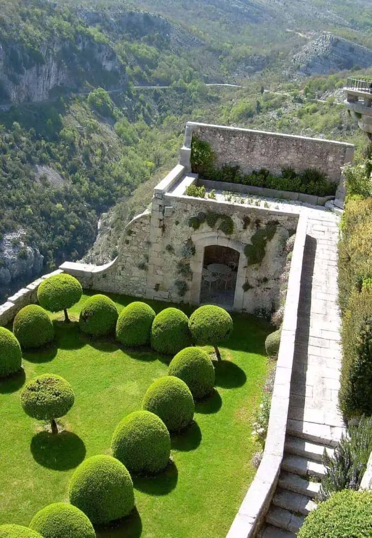 The Beautiful Garden of the Gourdon's Castle Landscapes