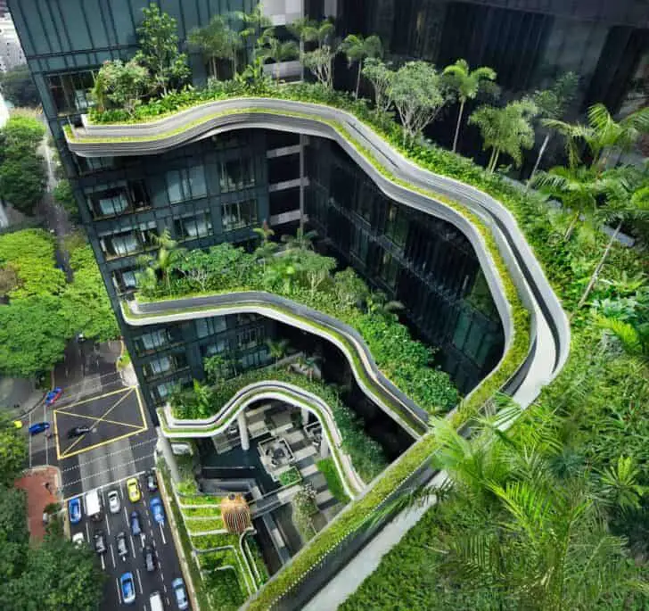 Sky Gardens Landscape in Singapore Hotel 1 - Landscape & Backyard Ideas - 1001 Gardens parkroyal-on-pickering-hotel-singapore-skygardens-by-woha-9