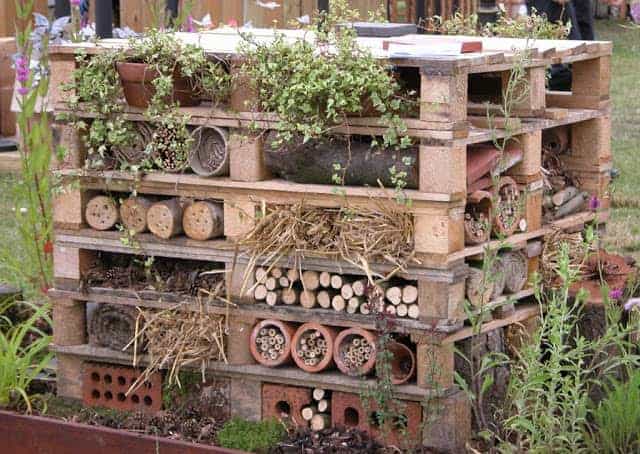 Insects Hostel Made from Repurposed Pallets 23 - Bird Feeders & Houses