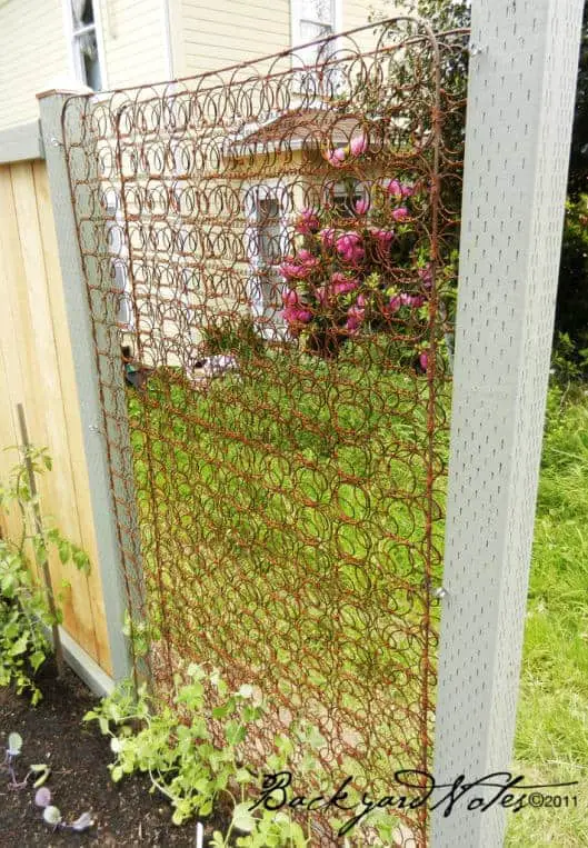 Mattress Springs Trellis 27 - Privacy Fences & Garden Gates