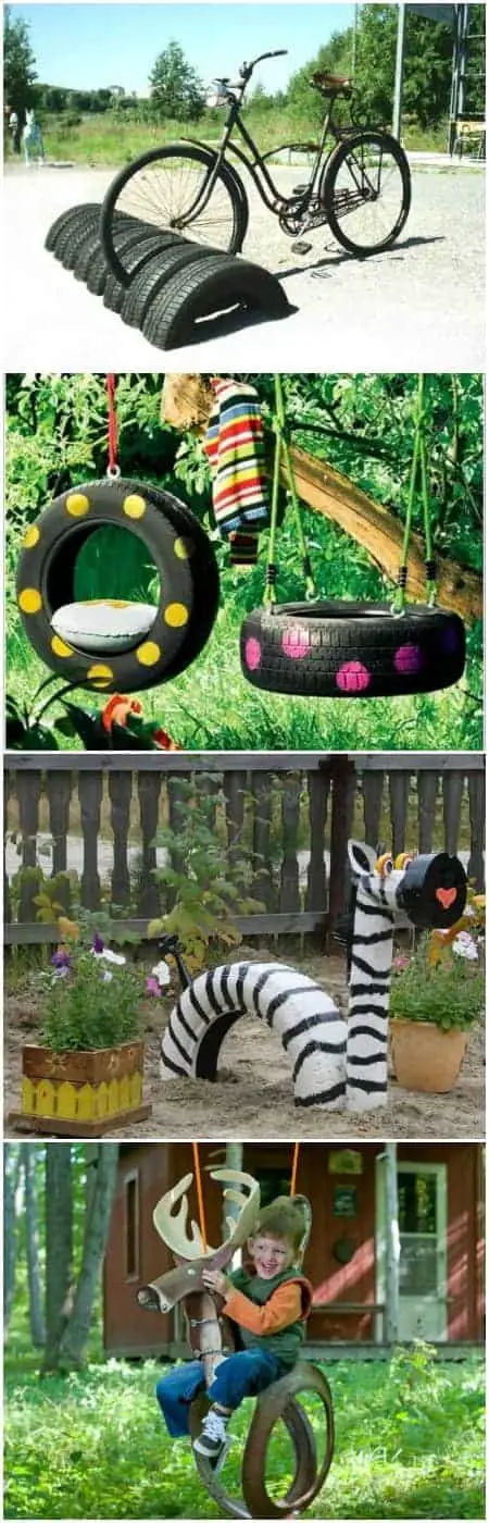 10 DIY Recycled Tires Decoration Ideas for Your Garden