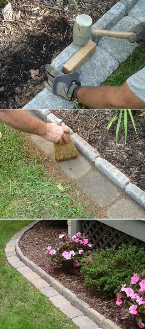 Brick Edging for Your Flower Beds 35 - pots