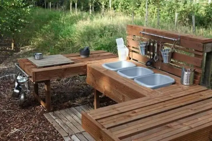 30 Kids Outdoor Mud Kitchen Ideas 31 - Kids Playhouses & Playgrounds