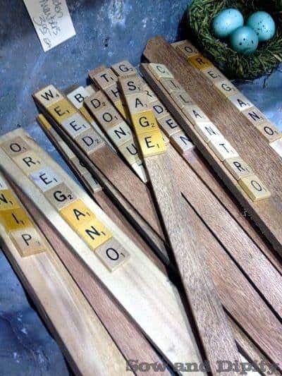 Scrabble Themed Plant Markers 1 - repurpose