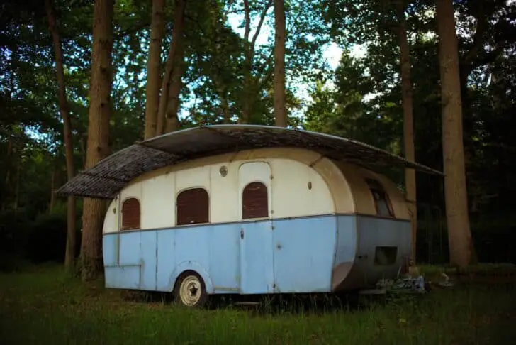 Repurposed Abandoned Trailer 10 - forest