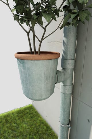 Planter Plugged in Gutters 2 - Flowers & Plants - 1001 Gardens gutter-planter1