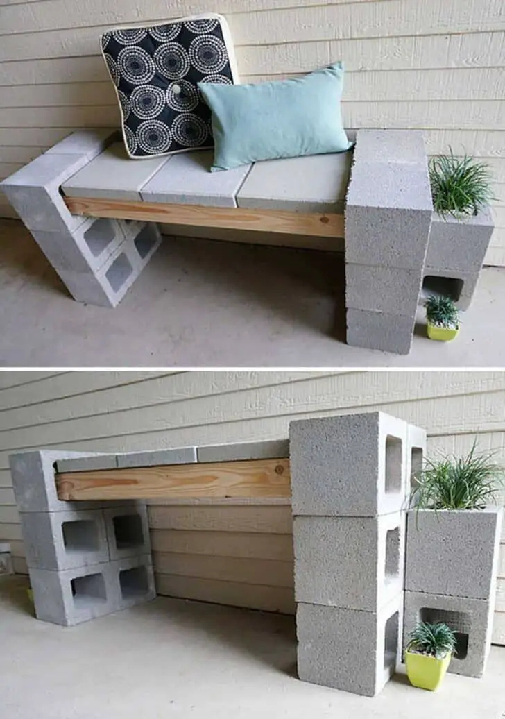 10 Ideas to Recycle Cinder Blocks in the Garden 8 - Patio & Outdoor Furniture