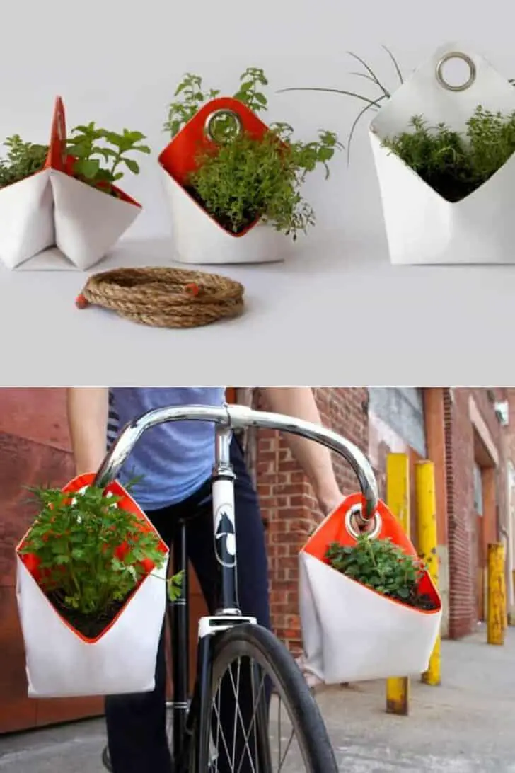 Reclaimed Boat Sails Upcycled into Planters