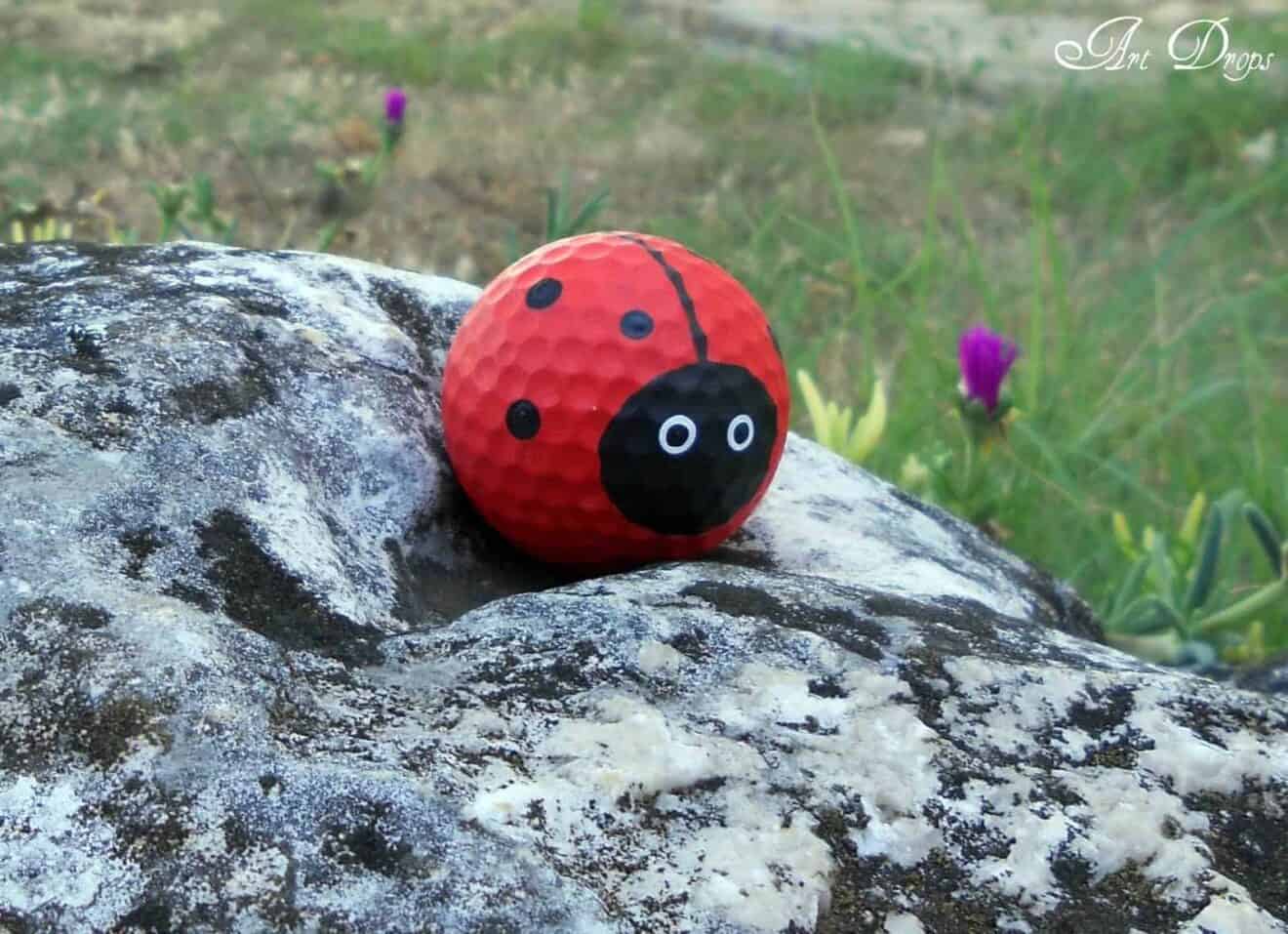 DIY Happy Ladybug Golf Balls Garden Decor 1001 Gardens
