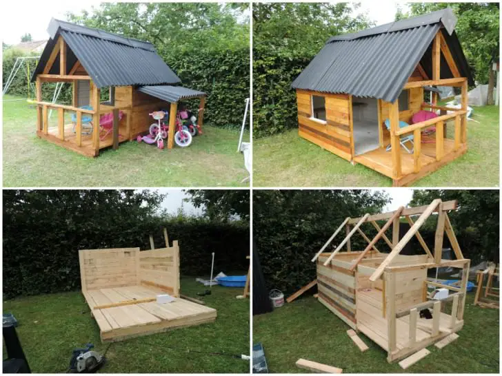 25 Ideas to Recycle Pallets in Kids Pallet Playhouses 