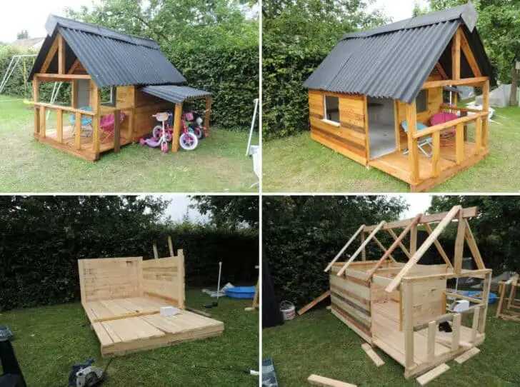 25 Pallet Kids Playhouses Ideas