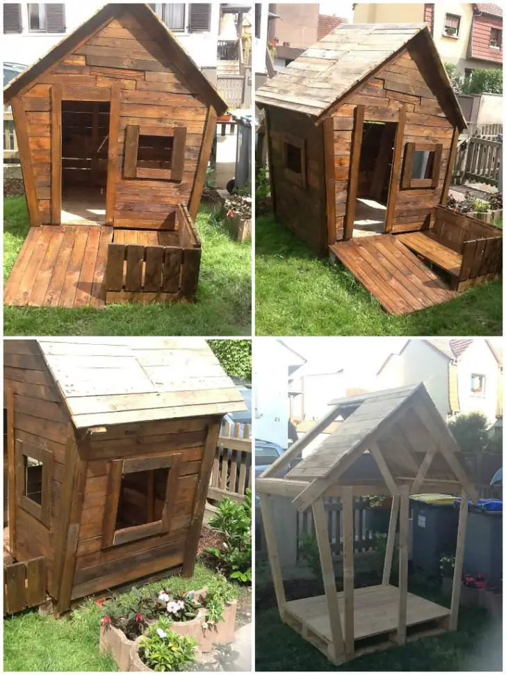 25 Ideas to Recycle Pallets in Kids Pallet Playhouses 