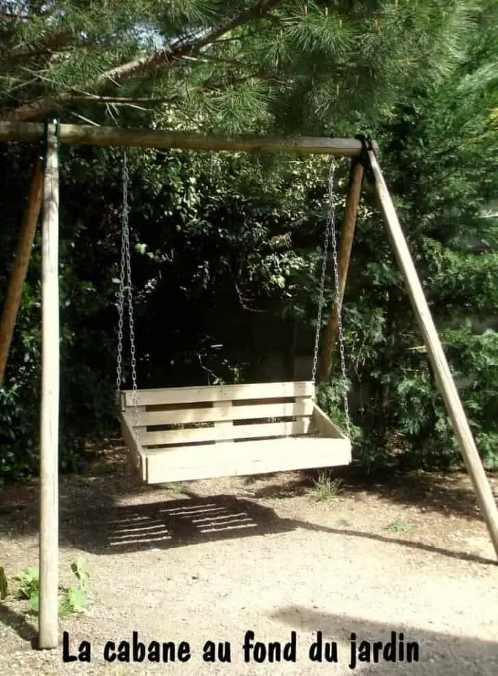 Upcycled Pallet Wood Swing for Your Garden 28 - Pallets Projects & Furniture