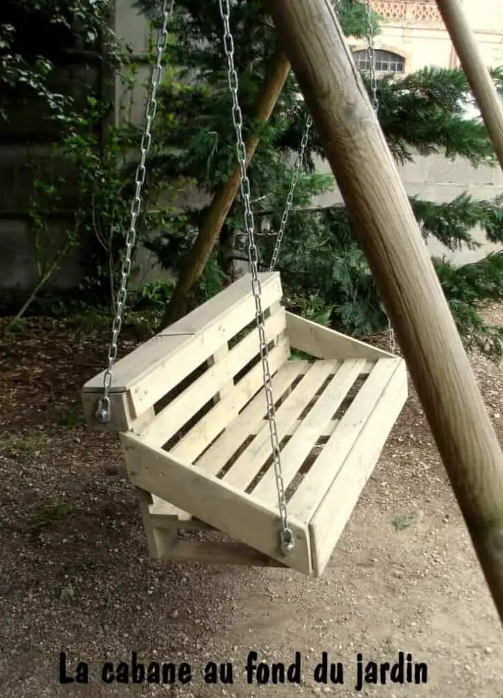 Upcycled Pallet Wood Swing for Your Garden 4 - Pallets Projects & Furniture