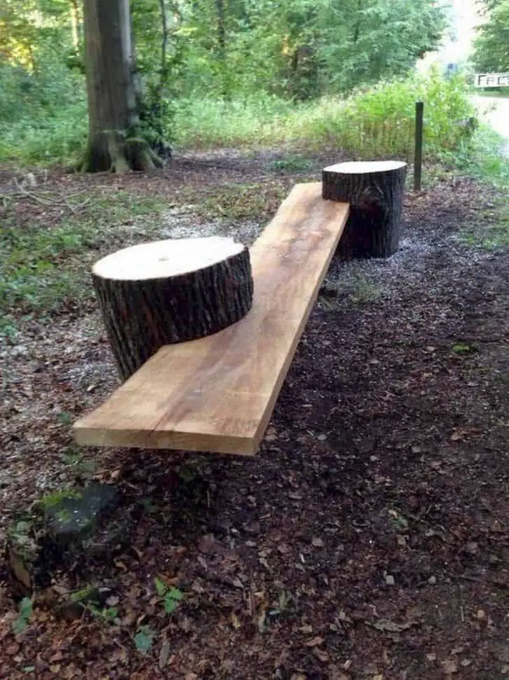 15 Tree Log Ideas for Your Garden 34 - Patio & Outdoor Furniture