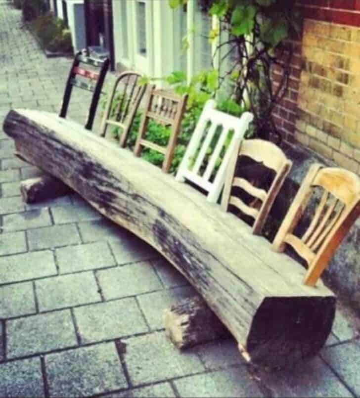 15 Tree Log Ideas for Your Garden 9 - Patio & Outdoor Furniture