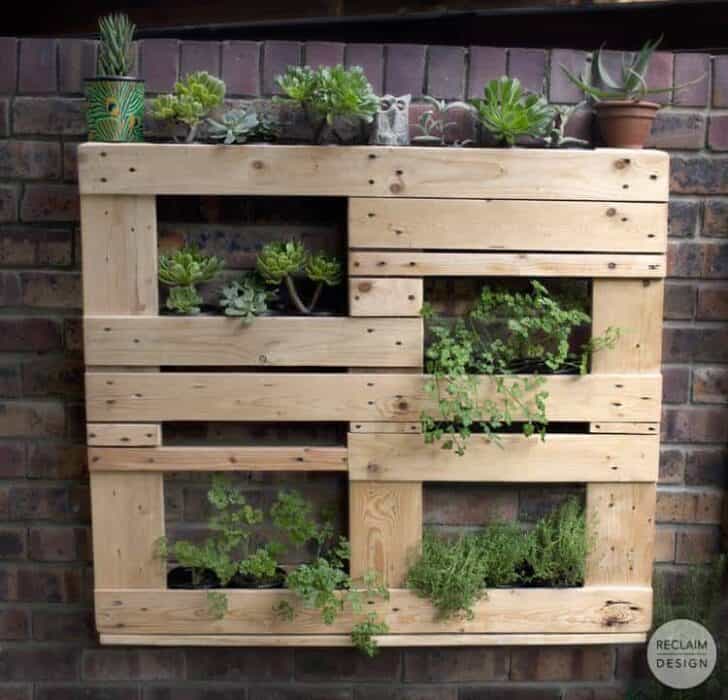 Unstructured Pallet Vertical Garden 1 - Flowers & Plants