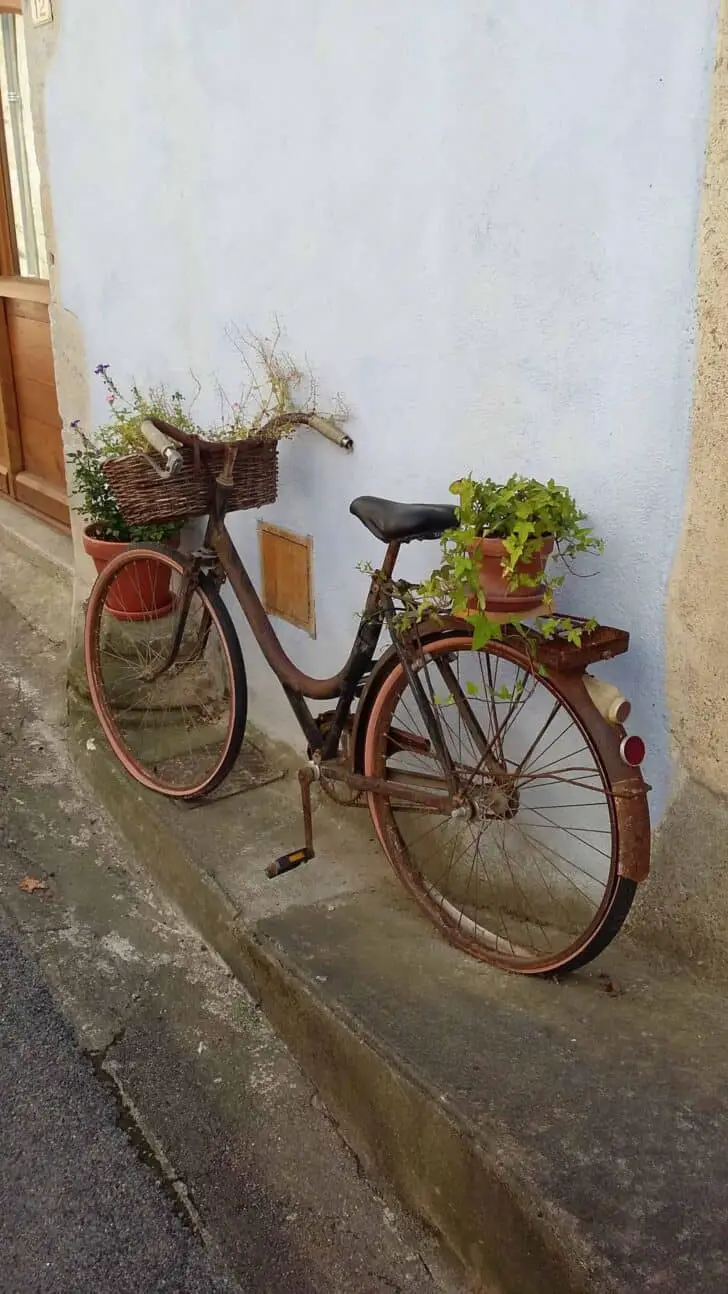 Repurposed Bike Planter 4 - bicycle