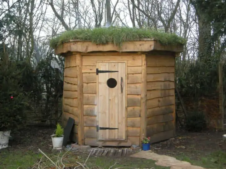 Hexagonal Timber Frame Sauna With Green Roof 8 - Flowers & Plants