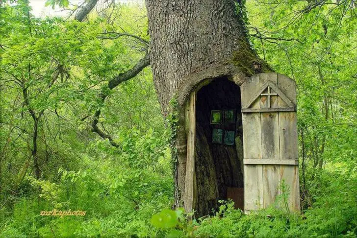 Oak Chapel in Serbia 3 - treehouse