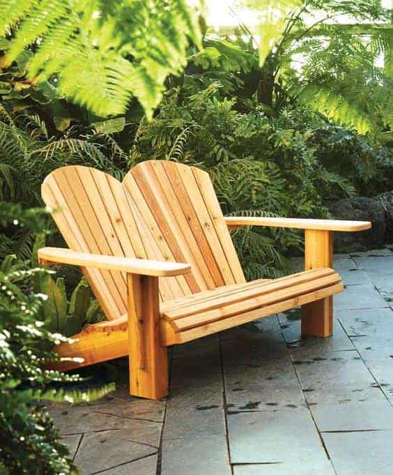 This version of the classic design makes one into two. A double-Adirondack Chair Loveseat.