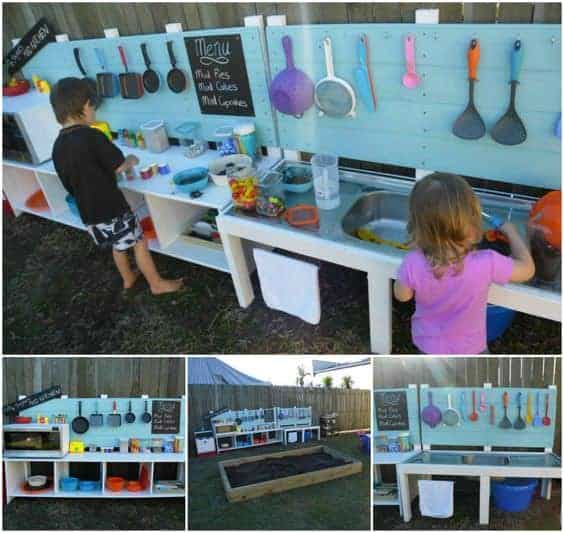 10 Fun Ideas for Outdoor Mud Kitchens for Kids