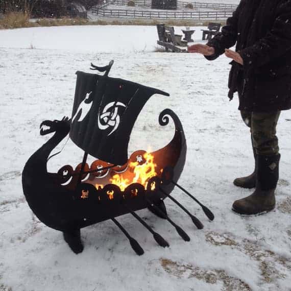 Amazing Metal Viking Ship Fire Pit