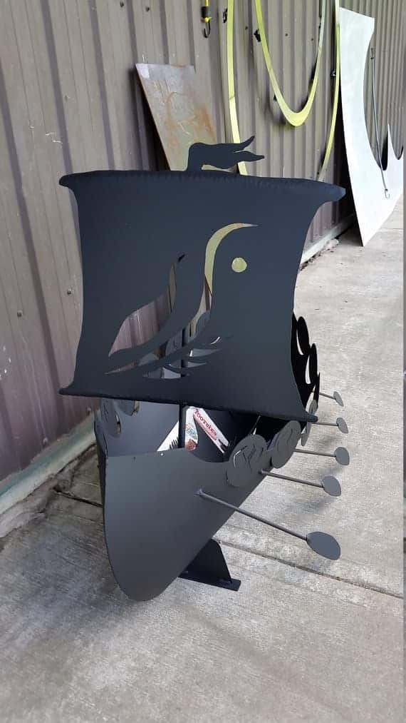 Amazing Metal Viking Ship Fire Pit 1001 Gardens