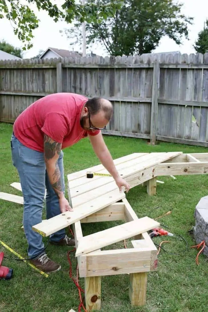 DIY Circle Bench Around your Fire Pit2