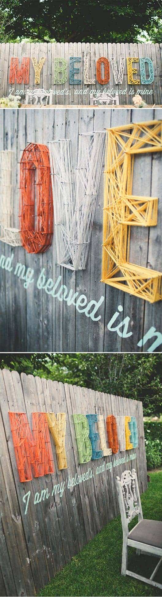 Garden Fence String Art Decor