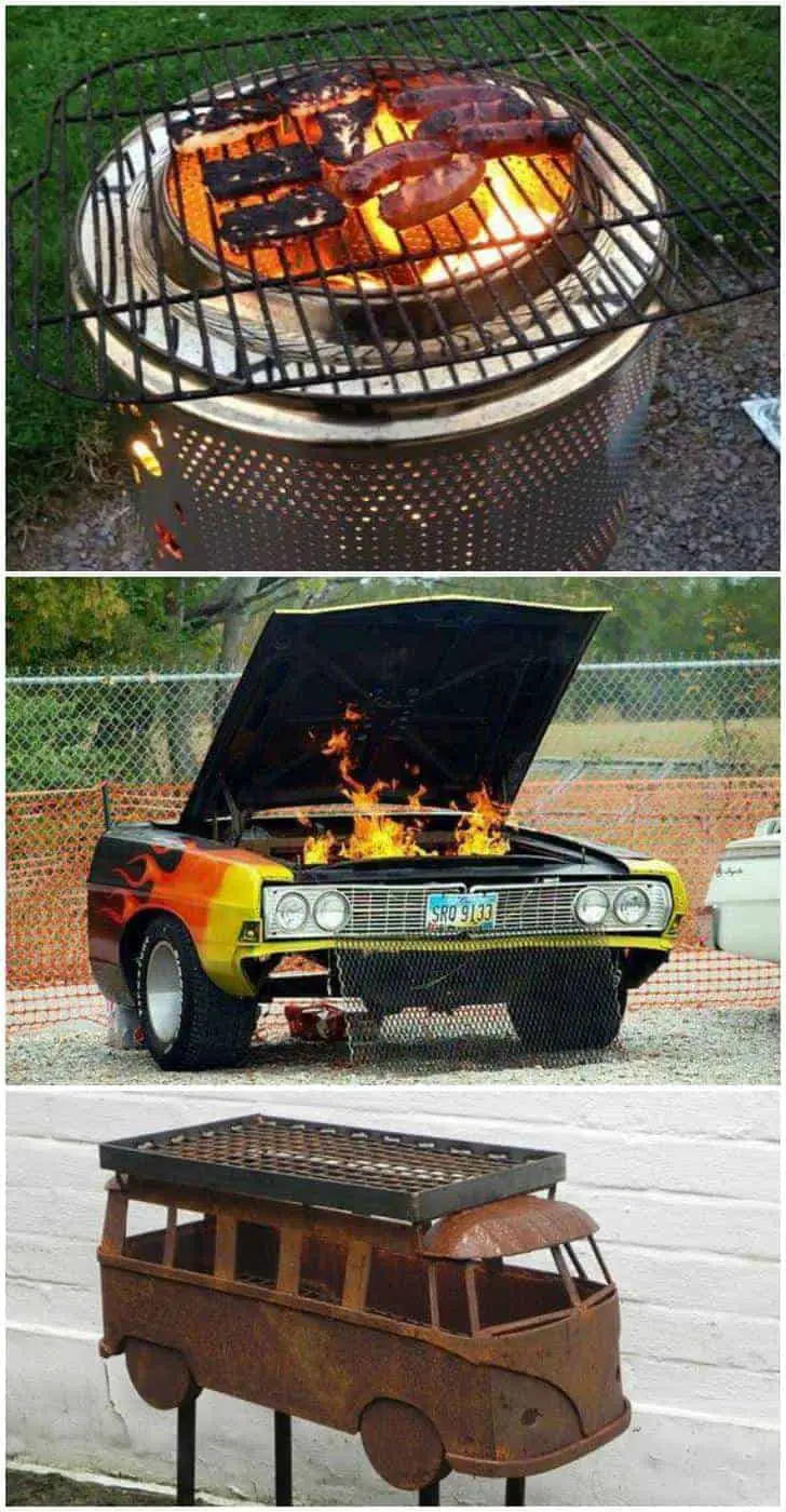 10 Creative Recycling DIY Grill, Bbq and Fire Pit Projects • 1001 Gardens