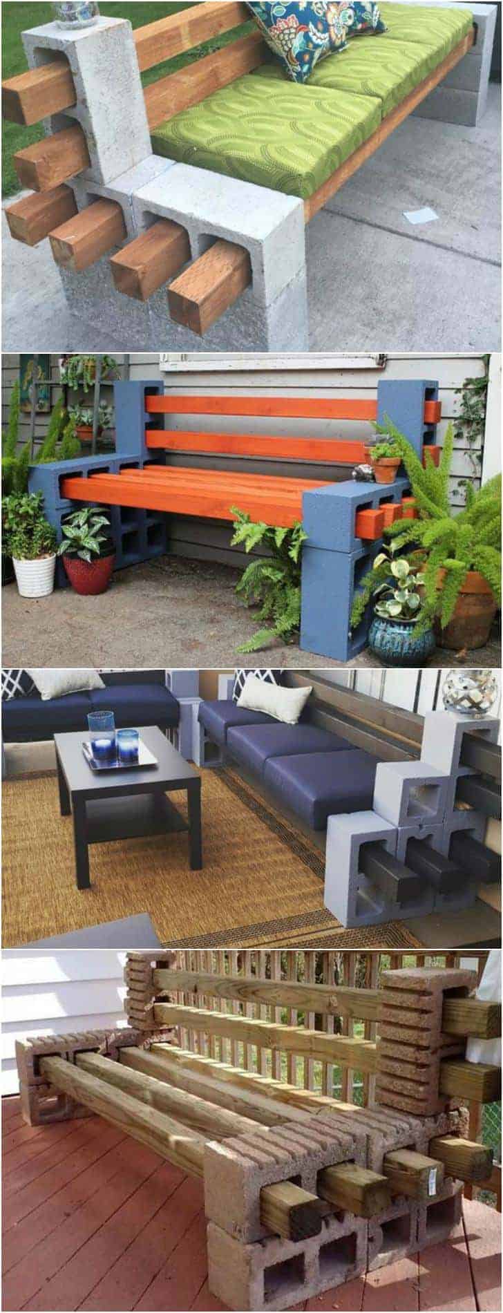 How to Make a Cinder Block Bench: 10 Amazing Ideas to