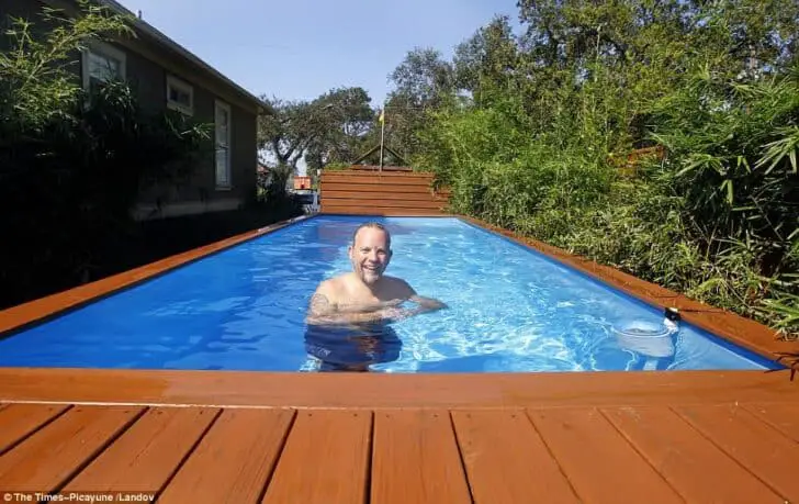 Architect Turns Dumpster into Family Swimming Pool