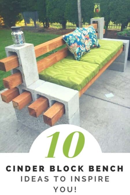 How to Make a Cinder Block Bench 13 - Garden Decor