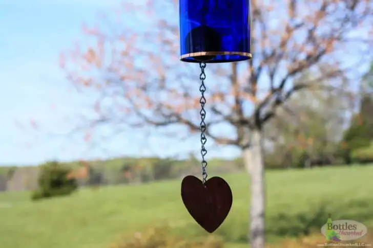 Colored Wine Bottle Wind Chime