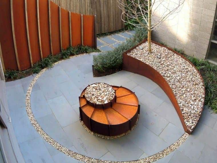 Corten Steel: 50 Very Trendy Garden Decor Ideas 37 - Patio & Outdoor Furniture