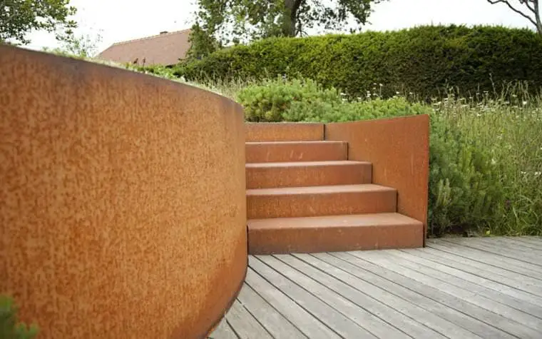 Corten Steel: 50 Very Trendy Garden Decor Ideas 19 - Patio & Outdoor Furniture